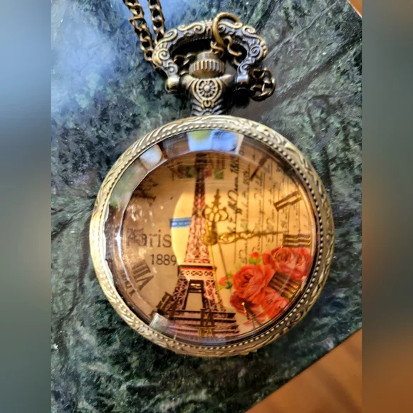 Jewelry Eiffel Tower Pocket Watch Poshmark